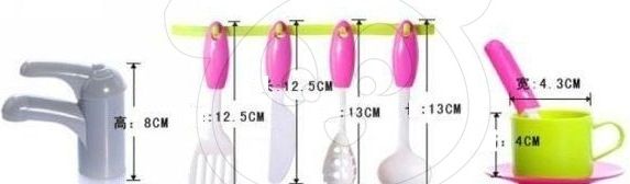 Dětská kuchyňka v kufříku, zvuky - růžová - obrázek 5
