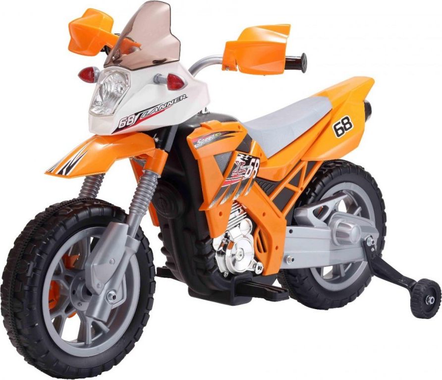 Dětská elektrická motorka Cross - oranžová - obrázek 1