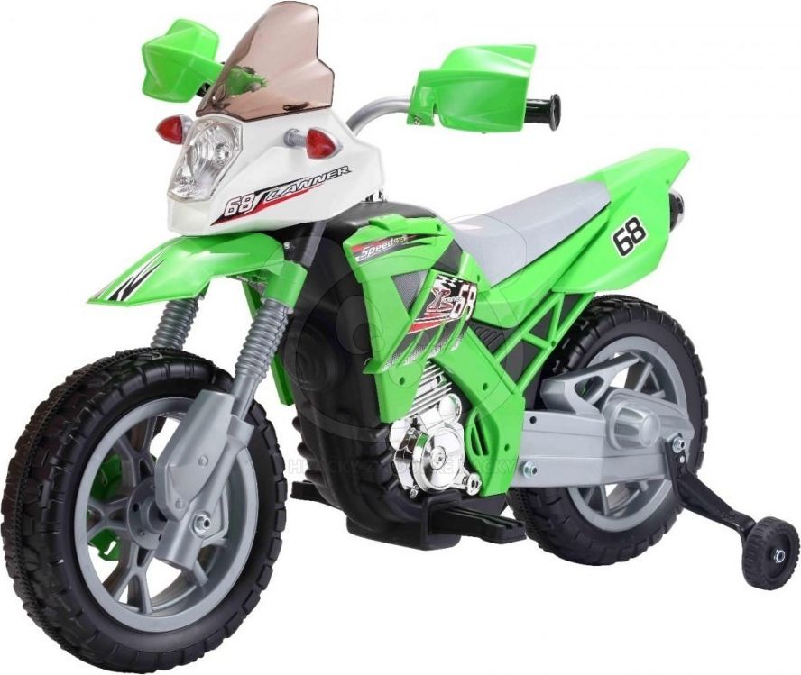 Dětská elektrická motorka Cross - oranžová - obrázek 2