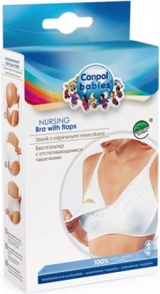 Canpol babies Kojící podprsenka 85 C- bílá - obrázek 1