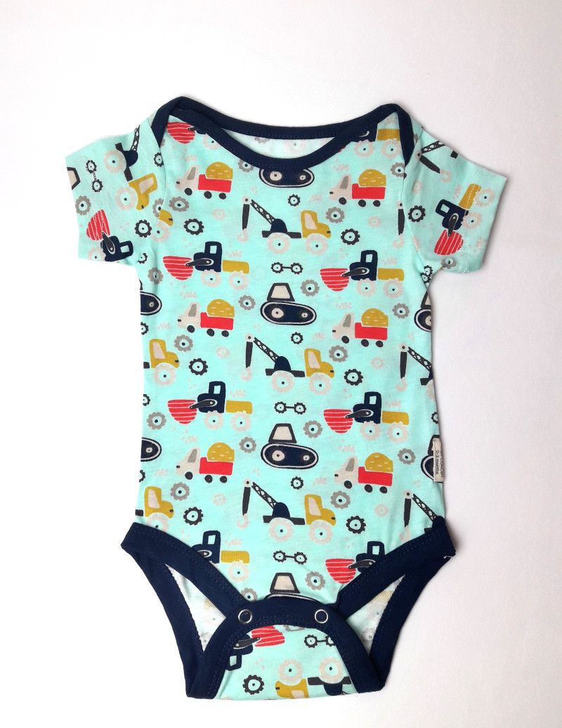 Kojenecké body 61495 Cigit Kids - 6-9měsíců/ 69-74/Tyrkysová/100% Bavlna - obrázek 1