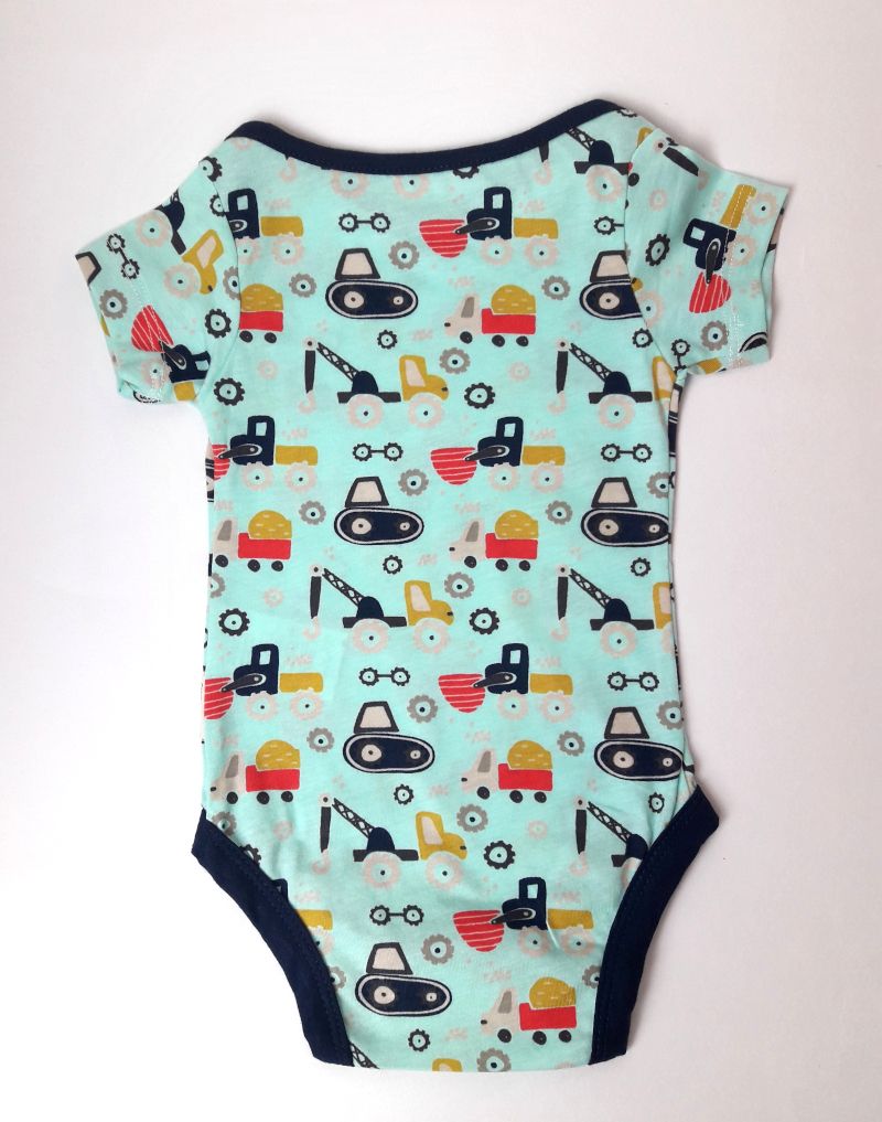 Kojenecké body 61495 Cigit Kids - 6-9měsíců/ 69-74/Tyrkysová/100% Bavlna - obrázek 2