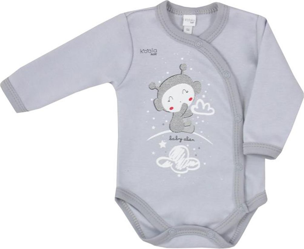 Kojenecké body s bočním zapínáním Koala Clouds šedé 68 (4-6m) - obrázek 1