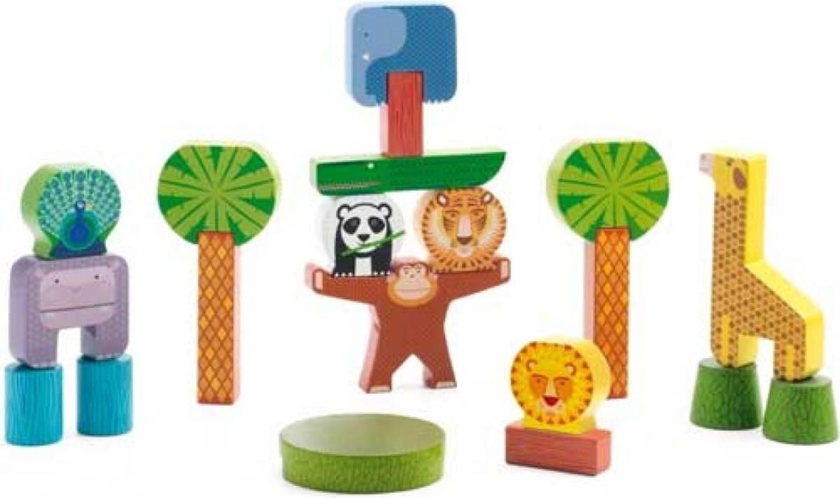 Djeco Stacky Jungle multicolor uni - obrázek 2