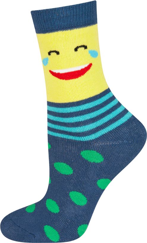 Dětské termo ponožky SOXO SMAJLÍK SLZY modré Velikost: 25-28 - obrázek 1