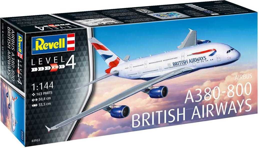 REVELL Plastic ModelKit letadlo 03922 - A380-800 British Airways (1:144) - obrázek 1