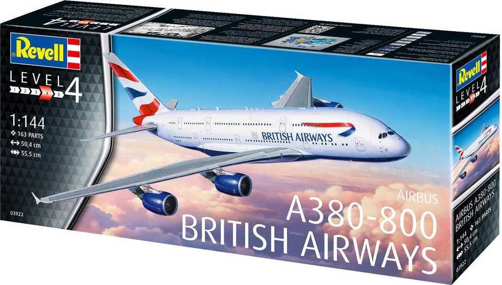 REVELL Plastic ModelKit letadlo 03922 - A380-800 British Airways (1:144) - obrázek 4