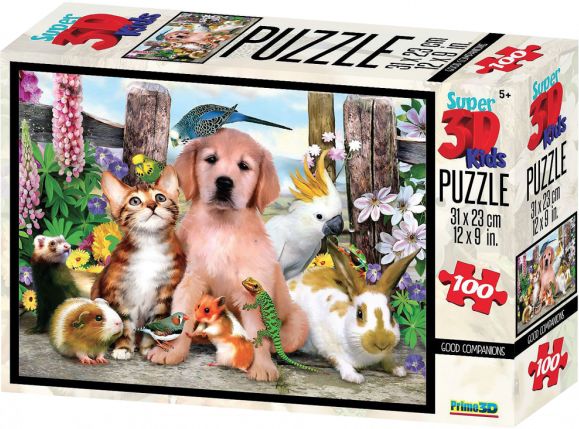 Alltoys Puzzle 3D 100 dílků zvířátka, Afrika a podvodní svět - obrázek 1