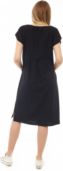 Be MaaMaa Be MaaMaa Těhotenské letní šaty kr. rukáv - černé, vel. XXL/XXXL - obrázek 2