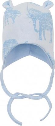 Dětská čepička s oušky Baby Service Sloni modrá, Modrá, 62 (3-6m) - obrázek 1