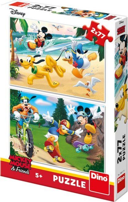 DINO Puzzle Mickey sportuje 2x77 dílků - obrázek 1