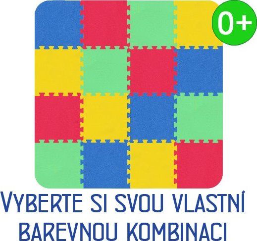 MALÝ GÉNIUS Pěnový koberec s okraji OPTIMAL silný 0+ (mix-4) - obrázek 1