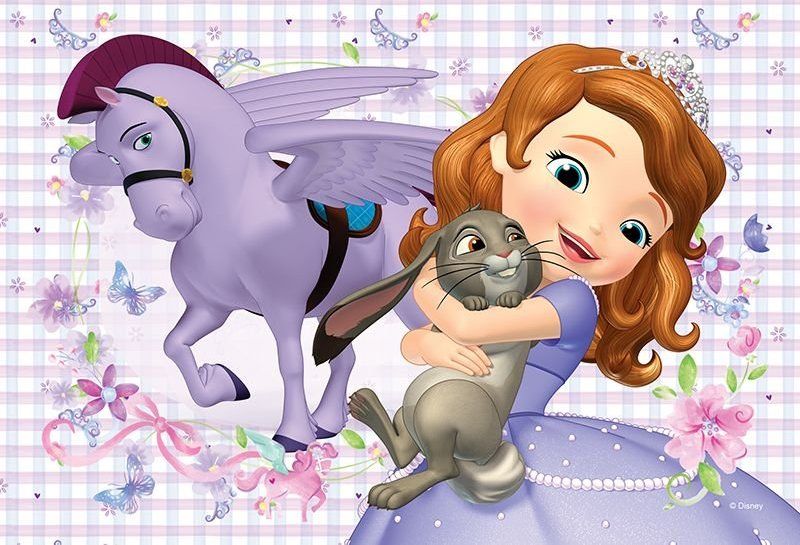 TREFL Puzzle Sofie První: králíček Clover a Minimus 54 dílků - obrázek 1