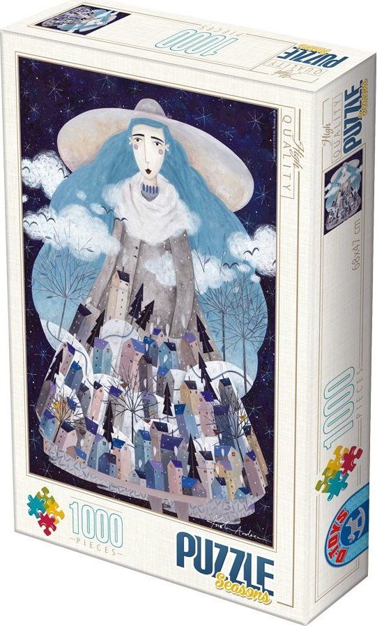D-TOYS Puzzle Zima 1000 dílků - obrázek 2