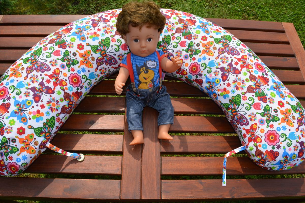 KHC Potah na kojící polštář Miki Modré puntíky na bílé - obrázek 8