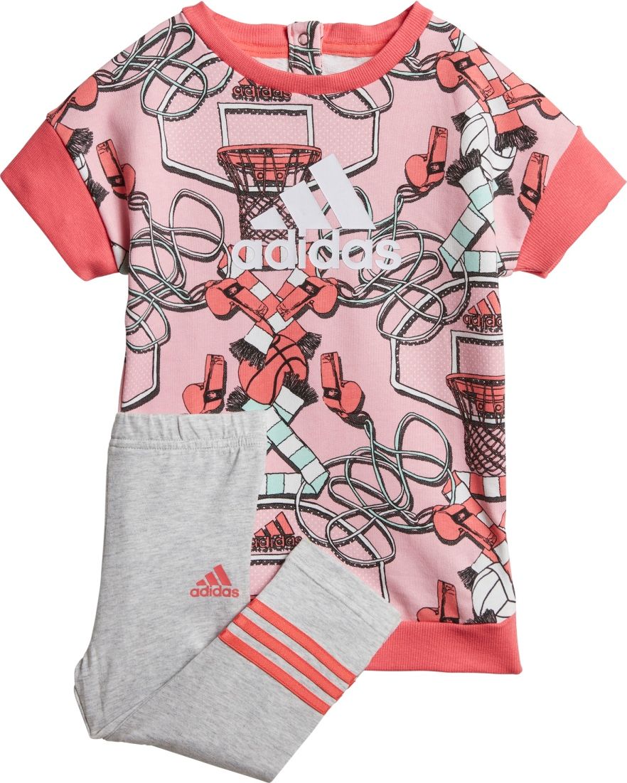 adidas I Dress Set Grl růžová 92 - obrázek 1