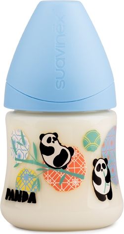 SUAVINEX Láhev 150 ml L T1S – modrá panda - obrázek 1