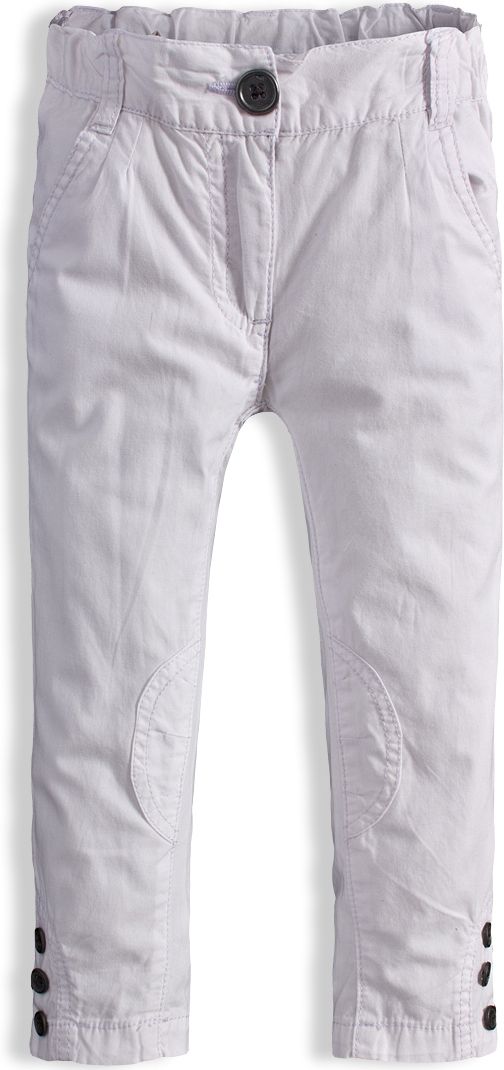 Dívčí kalhoty plátěné DIRKJE bílé Velikost: 80 - obrázek 1