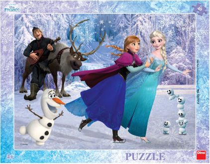 Dino Ledové království/Frozen: Na bruslích 37x29cm 40 dílků - obrázek 1