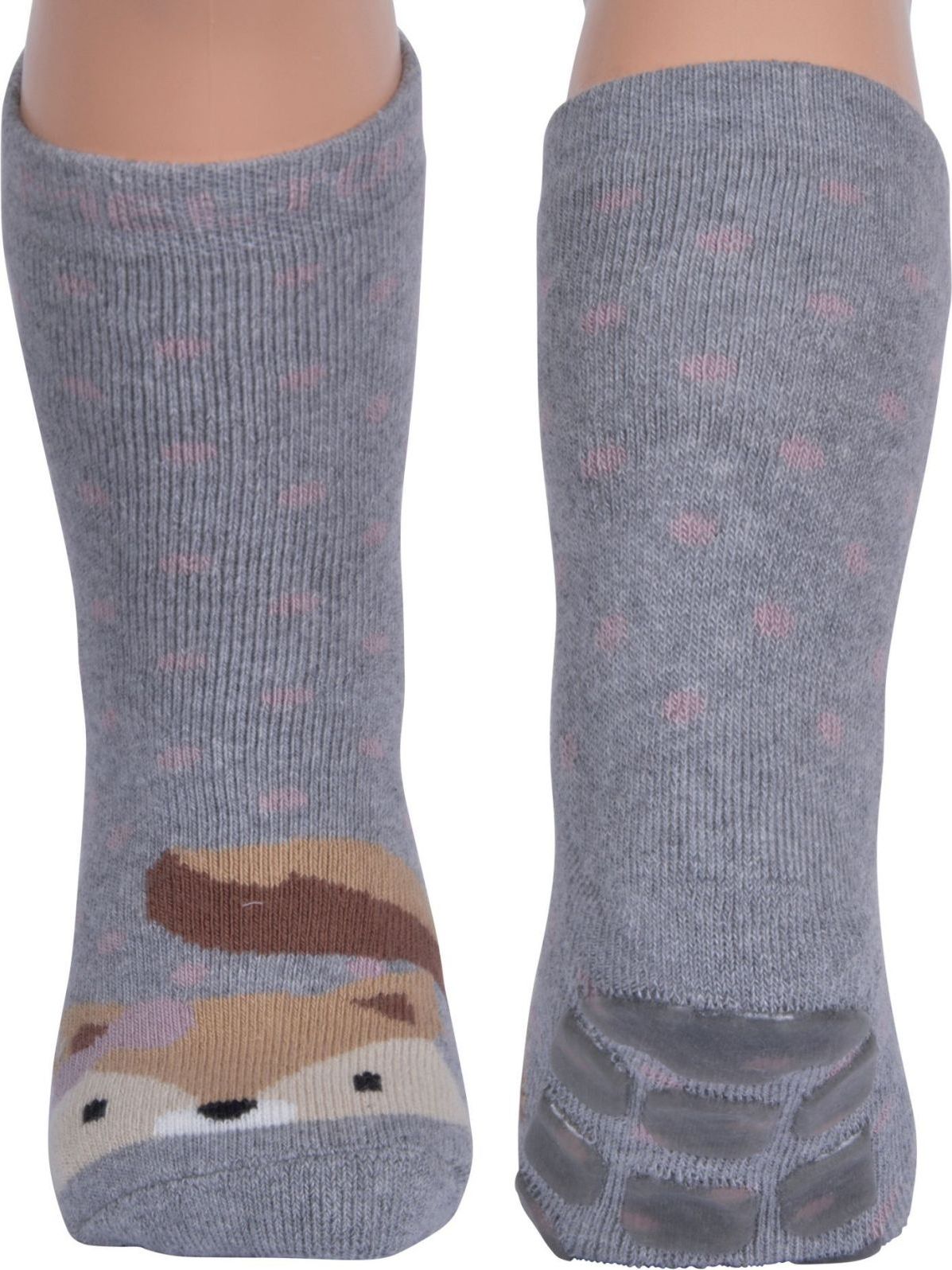 Melton ABS Sock Terry - Squirrel - light grey melange 17-19 - obrázek 2