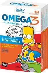 Revital The Simpsons Omega 3 + vitaminy D3 a E 60 kapslí - obrázek 1