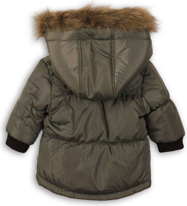 Minoti Kabát chlapecký Parka podšitý chlupem zelená 98/104 - obrázek 3