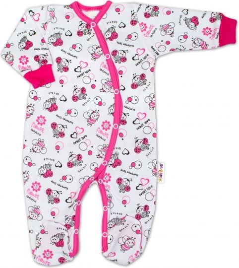 Baby Nellys Kojenecká dívčí sada overálků zapínání bokem Baby Nellys ® - 3 ks, vel. 62 62 (3-6m) - obrázek 2