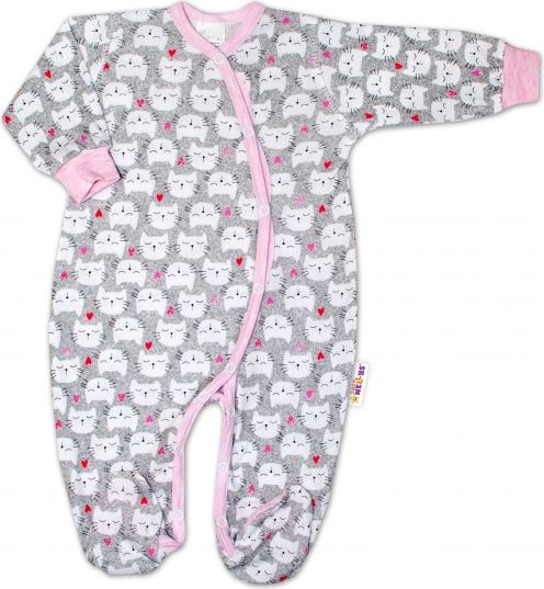 Baby Nellys Kojenecká dívčí sada overálků zapínání bokem Baby Nellys ® - 3 ks, vel. 62 62 (3-6m) - obrázek 3