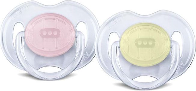 Dudlík anatomický Avent 2ks růžovo-žlutý Růžová - obrázek 2