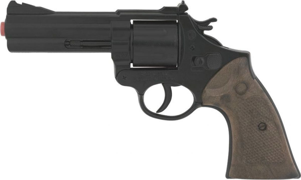 Alltoys Policejní revolver černý kovový 12 ran - obrázek 1