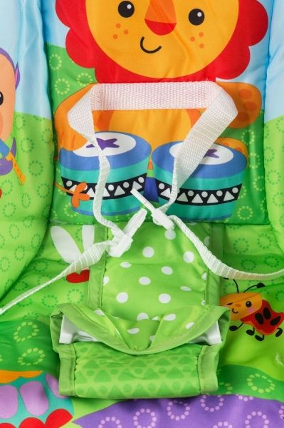 ECO TOYS Eco toys Kojenecké lehátko s vibrací a hudbou 3v1 - Animals  zelené,modré - obrázek 2
