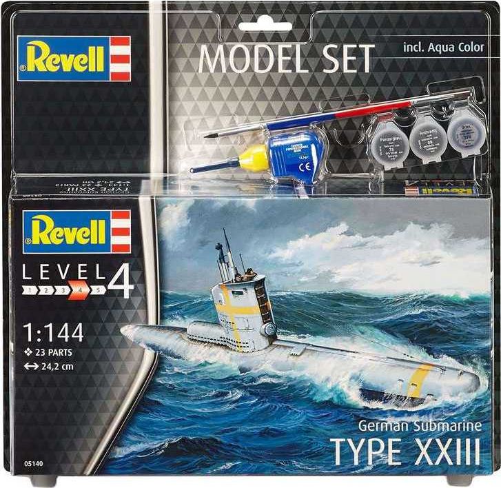 REVELL ModelSet ponorka 65140 - German Submarine Type XXIII (1:144) - obrázek 4