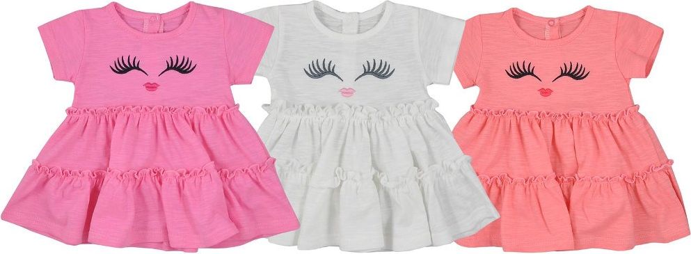 Kojenecké letní šatičky Koala Eyes růžové 80 (9-12m) - obrázek 2
