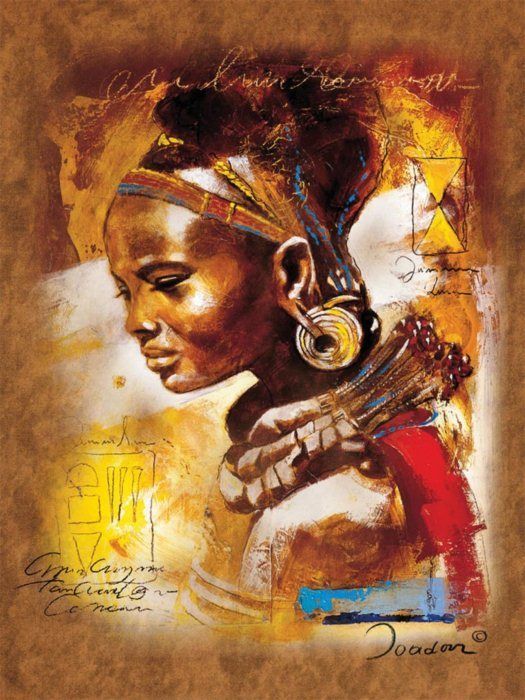 RAVENSBURGER Puzzle Africká dívka 1000 dílků - obrázek 1