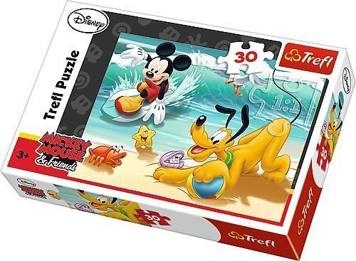 TREFL Puzzle Mickey a Pluto na pláži 30 dílků - obrázek 2