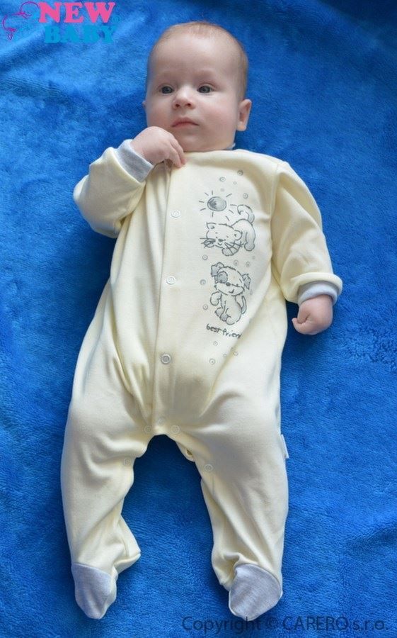 Kojenecký overal New Baby Kamarádi smetanový 74 (6-9m) - obrázek 3