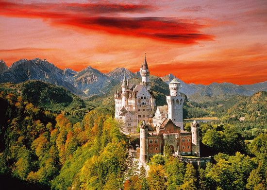 TREFL Puzzle Zámek Neuschwanstein, Bavorsko 2000 dílků - obrázek 1