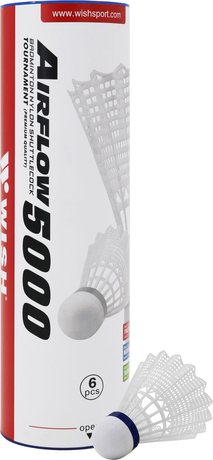 Badmintonové míčky WISH Air Flow 5000 - bílé 6ks - obrázek 2