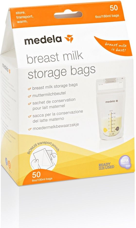 MEDELA Sáčky na skladování mateřského mléka, 180 ml - bal. 50 ks - obrázek 1