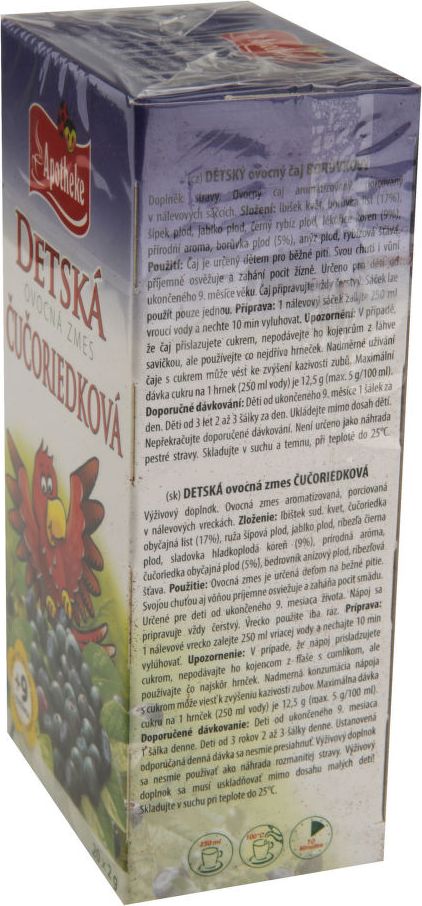 Apotheke Dětský ovocný čaj borůvkový 20x2g - obrázek 2