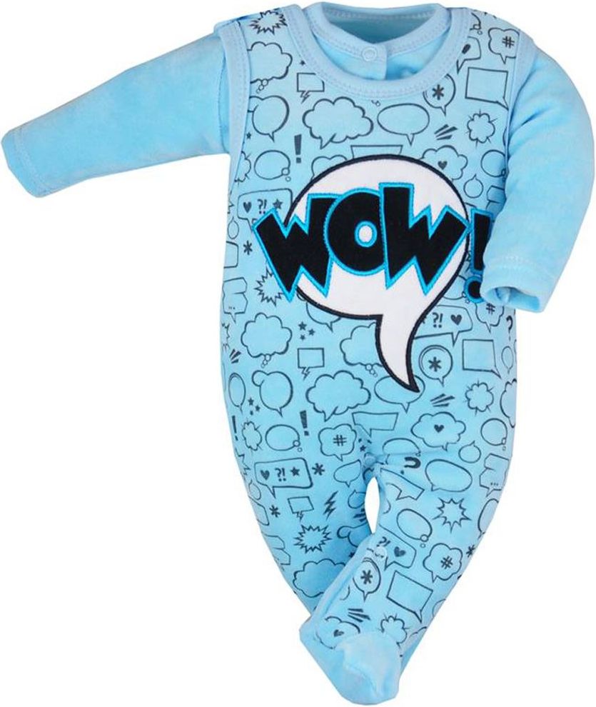 2-dílná semišková souprava Koala WOW modrá 68 (4-6m) - obrázek 1