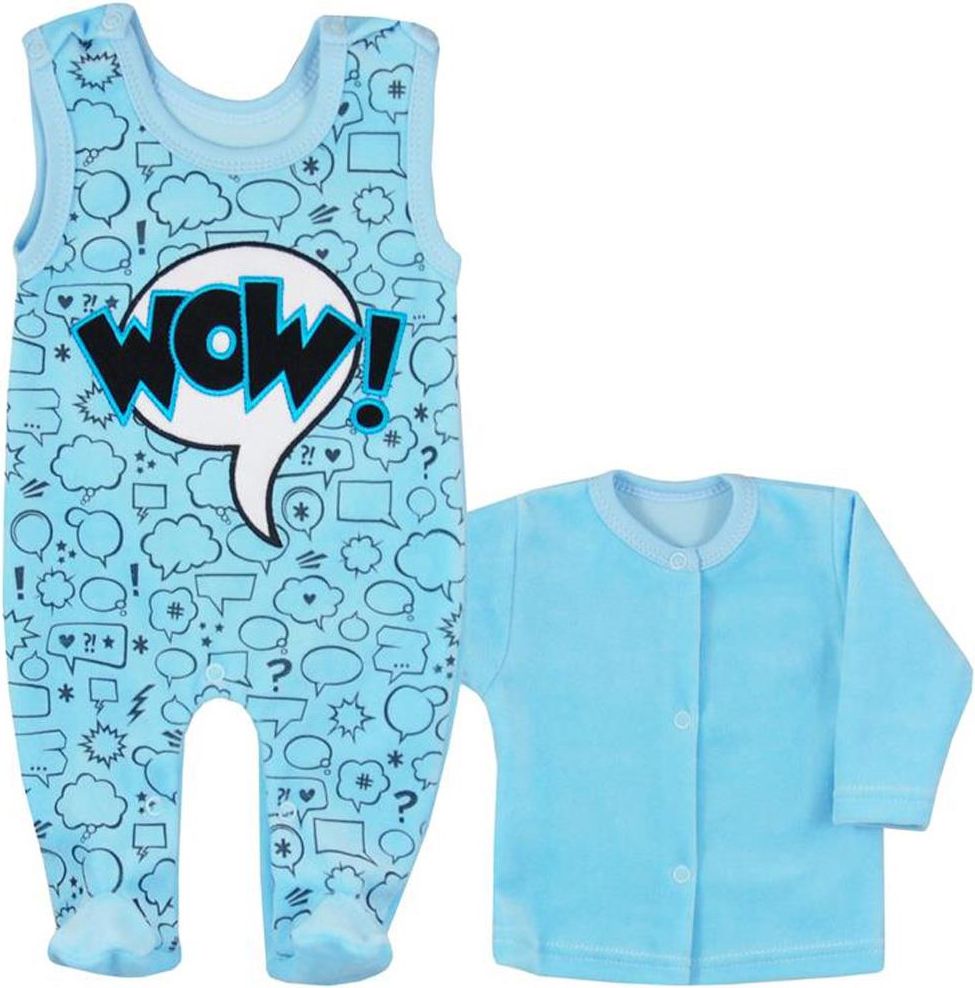 2-dílná semišková souprava Koala WOW modrá 68 (4-6m) - obrázek 2