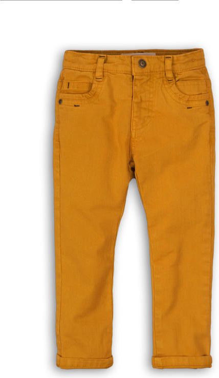 Minoti Kalhoty chlapecké s elastenem žlutá 92/98 - obrázek 1