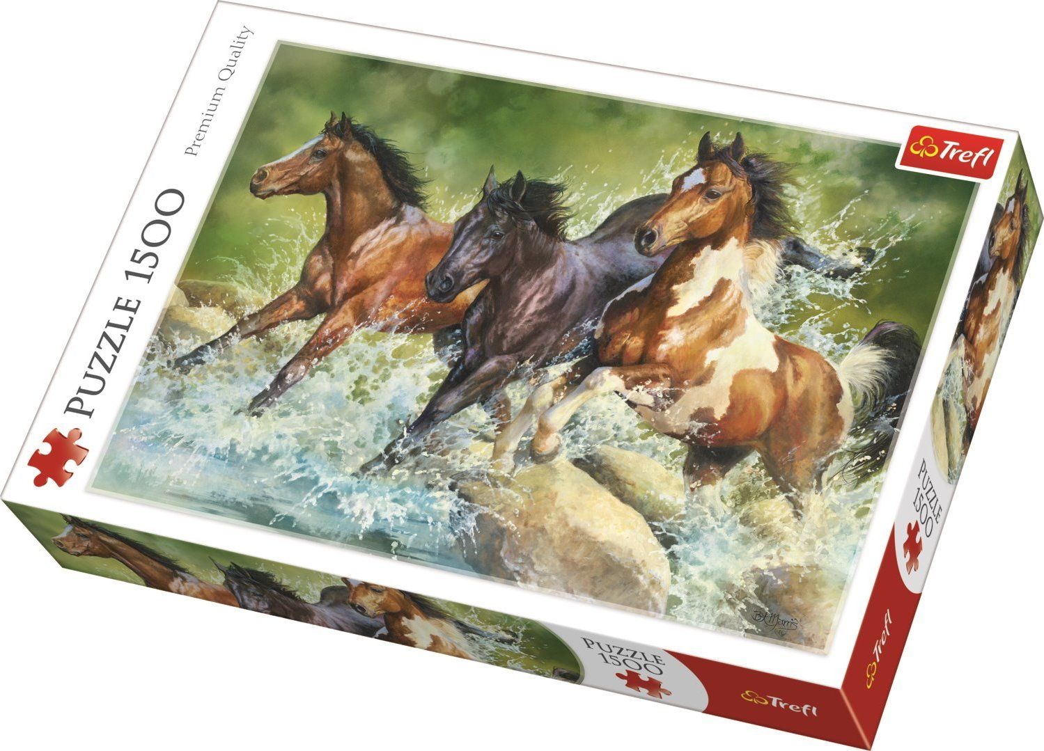 TREFL Puzzle Tři divocí koně 1500 dílků - obrázek 2
