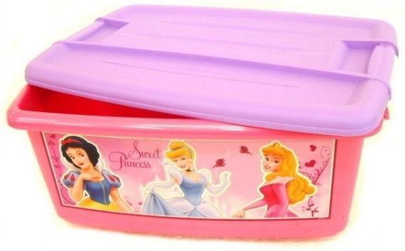 Box úložný růžový Disney Princezny plast 43x20x29cm - obrázek 1