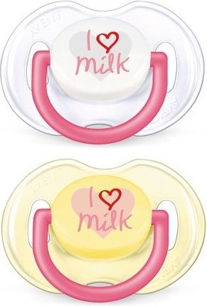 AVENT Dudlíky Avent 0-6m I LOVE MILK - holka - obrázek 2