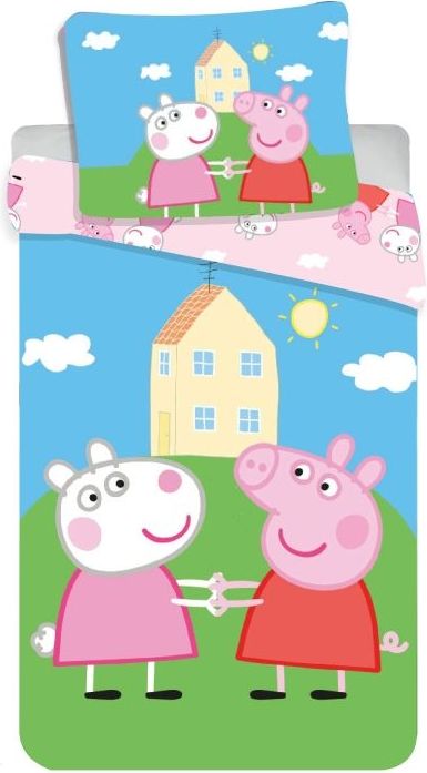 JERRY FABRICS Povlečení do postýlky Peppa Pig kamarádky Bavlna 100/135, 40/60 cm - obrázek 1