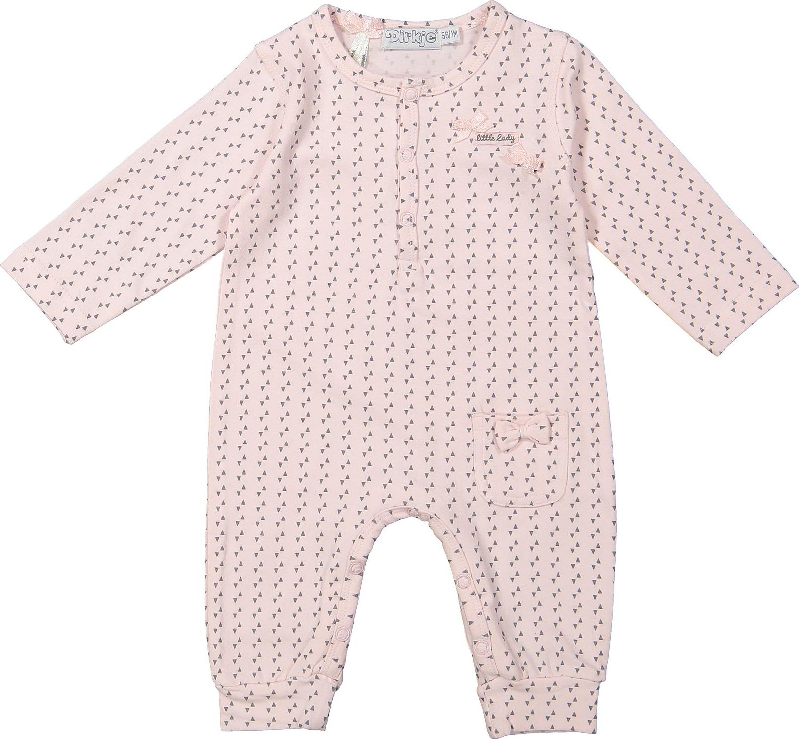 DIRKJE Set 1-dílný A-SO SOFT LITTLE LADY vel. 62 Pink - obrázek 1