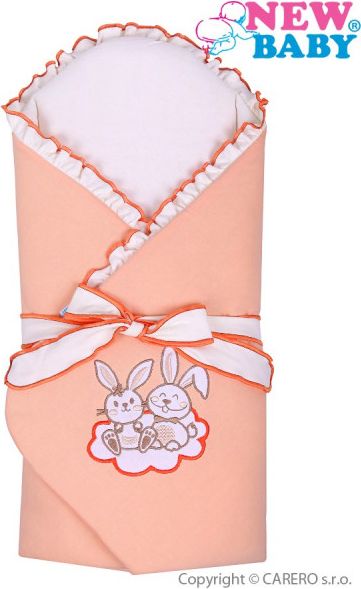 NEW BABY Zavinovačka s výztuží New Baby Bunnies oranžová - obrázek 1