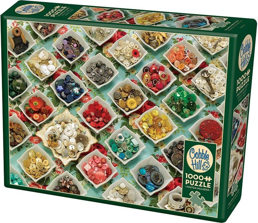 COBBLE HILL Puzzle Babiččiny knoflíky 1000 dílků - obrázek 2